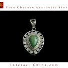 Fine Tibetan Turquoise Gemstone Jewelry 925 Silver Pendant 100% Handcraft #105
