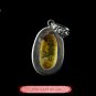 Fine Tibetan Amber Gemstone Jewelry 925 Silver Pendant 100% Handcraft #106
