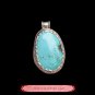 Fine Tibetan Turquoise Gemstone Jewelry 925 Silver Pendant 100% Handcraft #107
