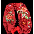 Premium Fine Natural Suzhou Silk Scarf 100% Hand Sewn Chinese Embroidery Art #102