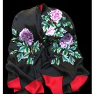 Premium Fine Natural Suzhou Silk Scarf 100% Hand Sewn Chinese Embroidery Art #114