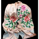 Premium Fine Natural Suzhou Silk Scarf 100% Hand Sewn Chinese Embroidery Art #118
