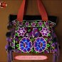 100% Handmade Handbag Purse Tote Shopper Bag - Fine Oriental Embroidery Art #104
