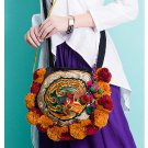 100% Handmade Handbag Purse Shoulder Sling Bag - Fine Oriental Embroidery Art #167