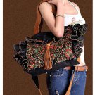 100% Handmade Handbag Purse Drawstring Shoulder Bag - Fine Oriental Embroidery Art #125