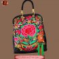 100% Handmade Handbag Purse Satchel Duffle Bag - Fine Oriental Embroidery Art #149