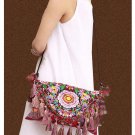 100% Handmade Handbag Purse Baguette Barrel Bag - Fine Oriental Embroidery Art #123
