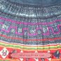 Hand Woven Embroidered Plaid Pleated Skirt Vintage Women Dress #232