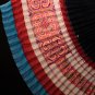Hand Woven Embroidered Plaid Pleated Skirt Vintage Women Dress #110