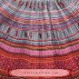 Hand Woven Embroidered Plaid Pleated Skirt Vintage Women Dress #112