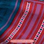 Hand Woven Embroidered Plaid Pleated Skirt Vintage Women Dress #114