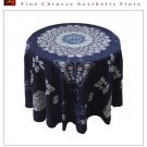 All Hand Batik 100% Cotton 200CM Round Table Cloth Cover Tapestry Home Decor #156