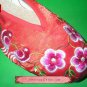 Handmade Flat Women Shoes Embroidered Chinese Oriental Chic #151- SizeUS 8.5/UK 6/Euro 39/AUS 7