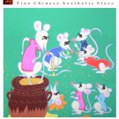 Chinese Contemporary Peasant Painting 25x25cm Asian Watercolor Folk Art #111