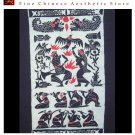 Chinese Batik Folk Tribal Art Painting 36x41" Wall Hanging Home Room Décor #151