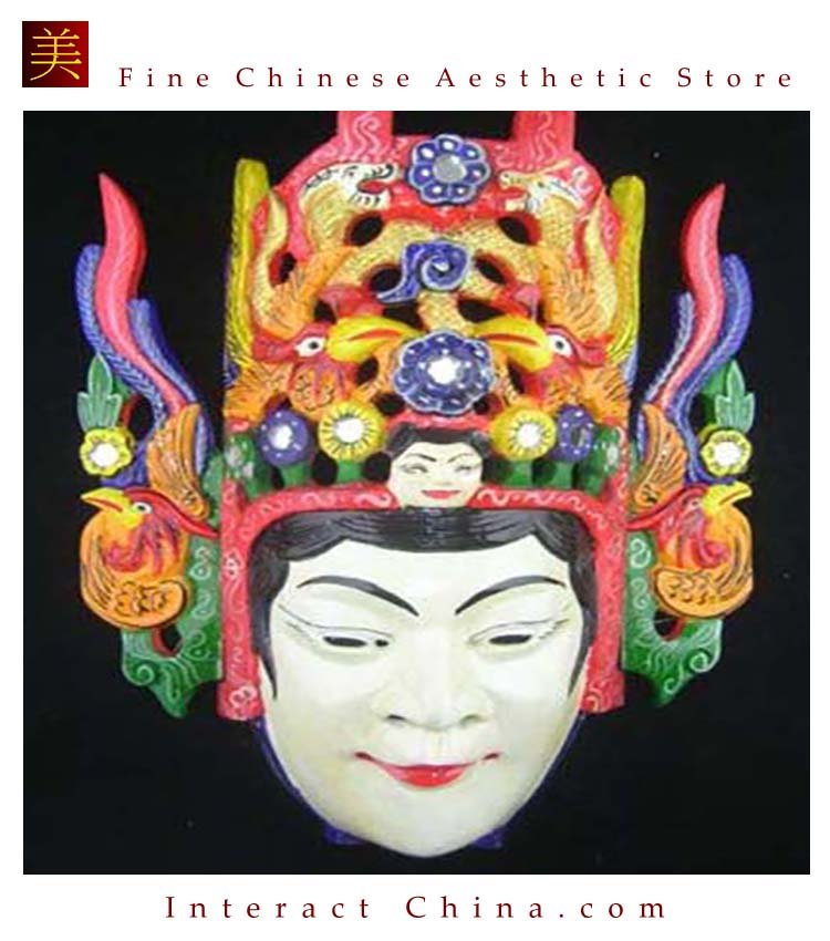Chinese Drama Home Wall Décor Opera Mask 100% Wood Craft Folk Art #120 Pro Level