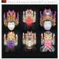 Chinese Drama Home Wall Décor Opera Mask 100% Wood Craft Folk Art #125-130 6 Role