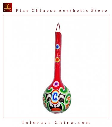 Chinese Home Room Wall D&Atilde;&copy;cor Festive Mask 100% Wood Craft Folk Art #112 - 6x18"