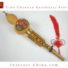 Bamboo 2 Octaves Chinese Hulusi Flute Woodwind #102 + Case + How to Play Guide