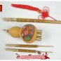 Bamboo 2 Octaves Chinese Hulusi Flute Woodwind #102 + Case + How to Play Guide