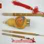 Bamboo 3 Octaves Chinese Hulusi Flute Woodwind #103 + Case + How to Play Guide
