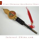 Bamboo 2 Octaves Chinese Hulusi Flute Woodwind #104 + Case + How to Play Guide