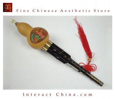 Bamboo 2 Octaves Chinese Hulusi Flute Woodwind #104 + Case + How to Play Guide