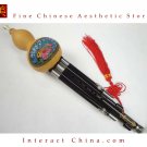 Ebony 3 Octaves Chinese Hulusi Flute Woodwind #107 + Case + How to Play Guide