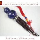 Ebony Cloisonne 3 Octaves Hulusi Flute Woodwind #109B + Case + How to Play Guide