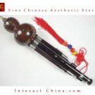 Ebony Cloisonne 3 Octaves Hulusi Flute Woodwind #109T + Case + How to Play Guide