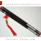 Premium Ebony Bawu Flute Chinese Ba Wu Pipe Woodwind Dual Pipe #108 - Pro Level
