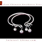 Tribal Silver Cuff Bracelet Chinese Ethnic Hmong Miao Jewelry #201 Unique Handmade