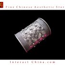 Tribal Silver Cuff Bracelet Chinese Ethnic Hmong Miao Jewelry #203 Unique Handmade