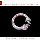 Tribal Silver Cuff Bracelet Chinese Ethnic Hmong Miao Jewelry #211 Unique Handmade