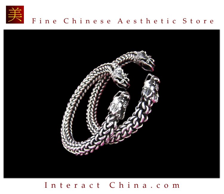 Tribal Silver Cuff Bracelet Chinese Ethnic Hmong Miao Jewelry #213 Unique Handmade