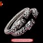 Tribal Silver Cuff Bracelet Chinese Ethnic Hmong Miao Jewelry #213 Unique Handmade