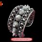 Tribal Silver Cuff Bracelet Chinese Ethnic Hmong Miao Jewelry #220 Unique Handmade
