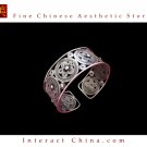 Tribal Silver Cuff Bracelet Chinese Ethnic Hmong Miao Jewelry #222 Unique Handmade