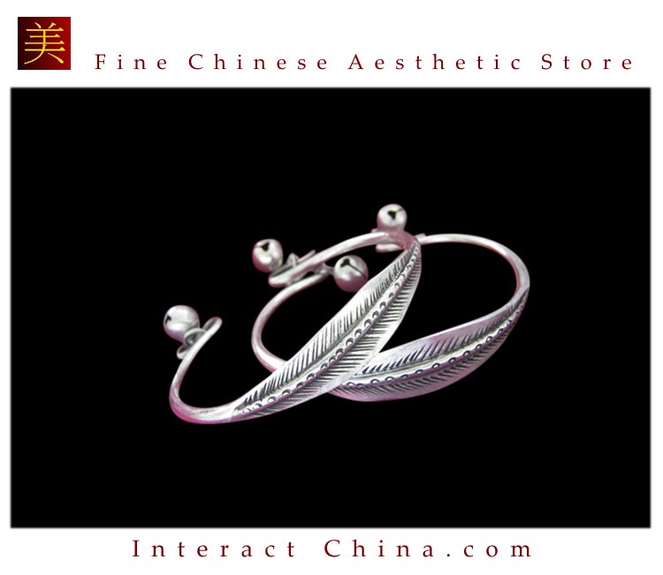 Tribal Silver Cuff Bracelet Chinese Ethnic Hmong Miao Jewelry #225 Unique Handmade