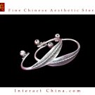 Tribal Silver Cuff Bracelet Chinese Ethnic Hmong Miao Jewelry #225 Unique Handmade