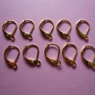 Goldplated Metal Leverback Earwires