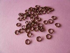 Copper Color Metal Jump Rings  4mm