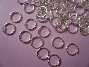 Silverplated Open Jump Rings  9mm