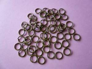 Bronze Color Metal Jump Rings  7mm