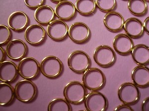 Goldplated Open Jump Rings 8mm