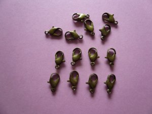 Bronze Color Metal Lobster Clasps 12mm