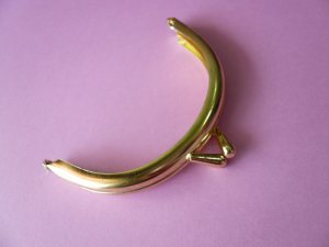 Gold Color Metal Half Round Purse Frame