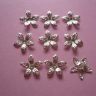 Silver Color 5-Leaf-shaped Metal Bead Cap