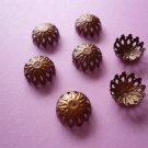 Copper Color Flower Filigree Bead Cap 12mm