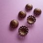 Copper Color Flower Filigree Bead Cap 12mm
